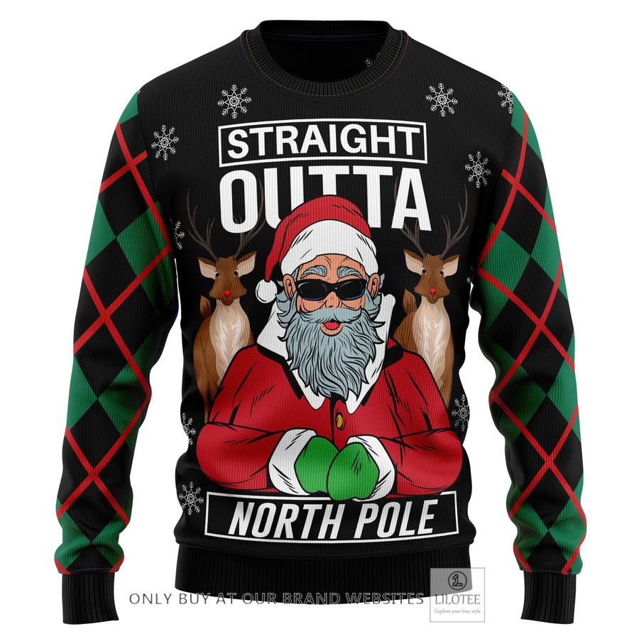 Santa Claus Straight Outta North Pole Ugly Christmas Sweater - LIMITED EDITION 37