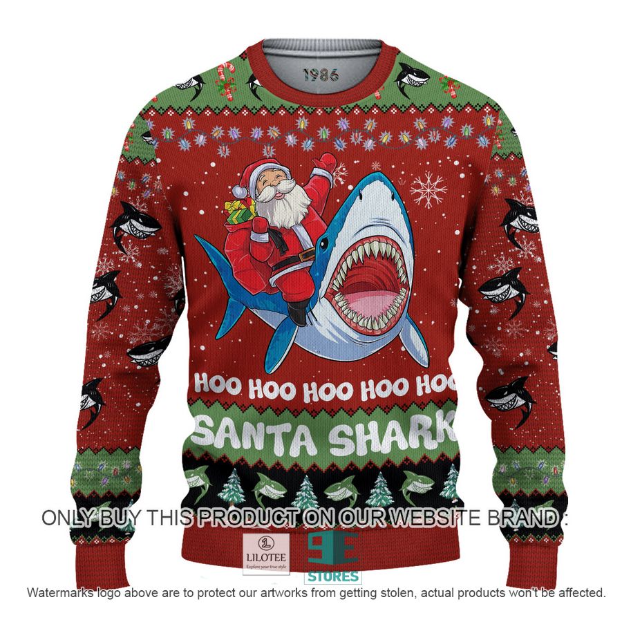 Santa Shark Hoo Hoo Hoo 3D Over Printed Shirt, Hoodie 11