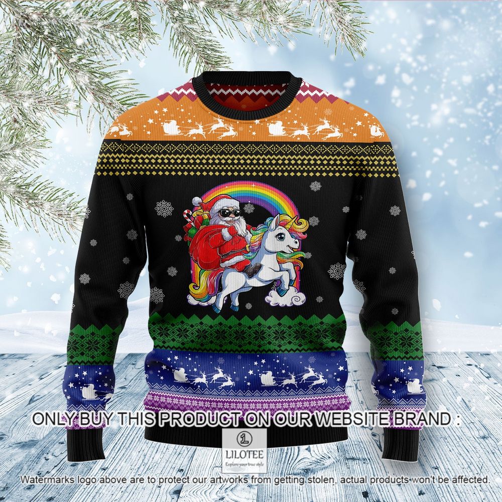 Santa Unicorn LGBT Christmas Sweater - LIMITED EDITION 8