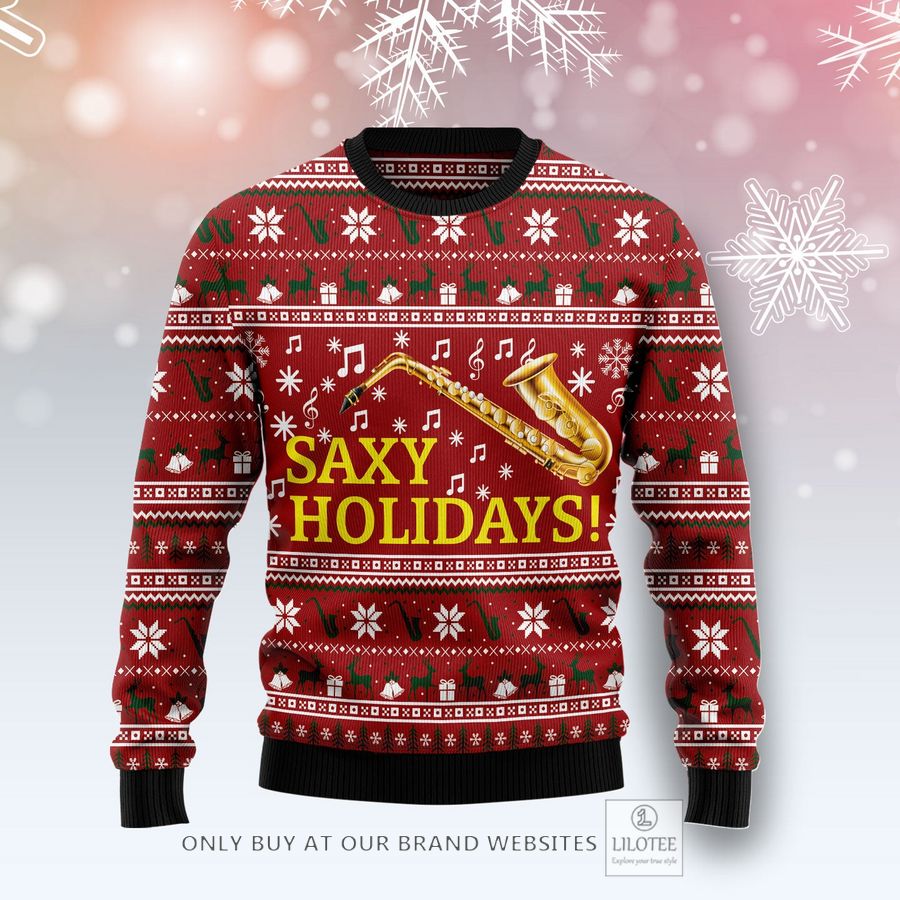 Saxy Holidays Saxophone Ugly Christmas Sweater - LIMITED EDITION 24