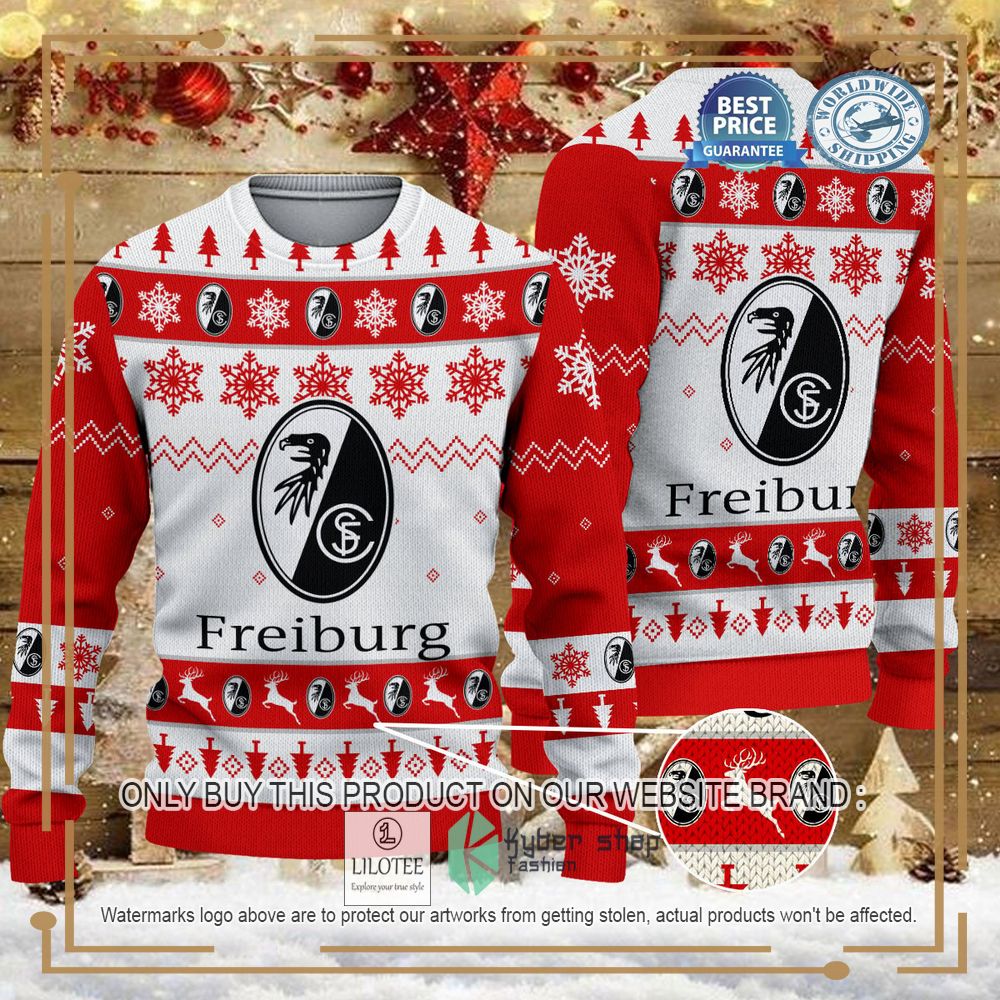 SC Freiburg white Ugly Christmas Sweater - LIMITED EDITION 7