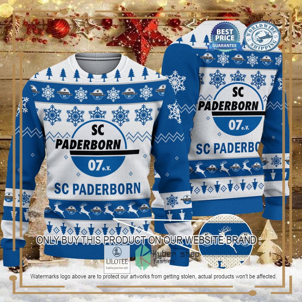 SC Paderborn white blue Ugly Christmas Sweater - LIMITED EDITION 6
