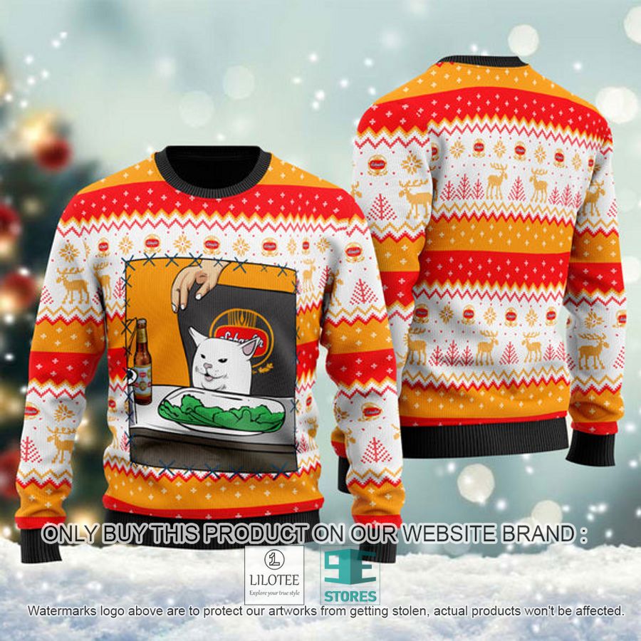 Schaefer Beer Cat Meme Ugly Christmas Sweater - LIMITED EDITION 8