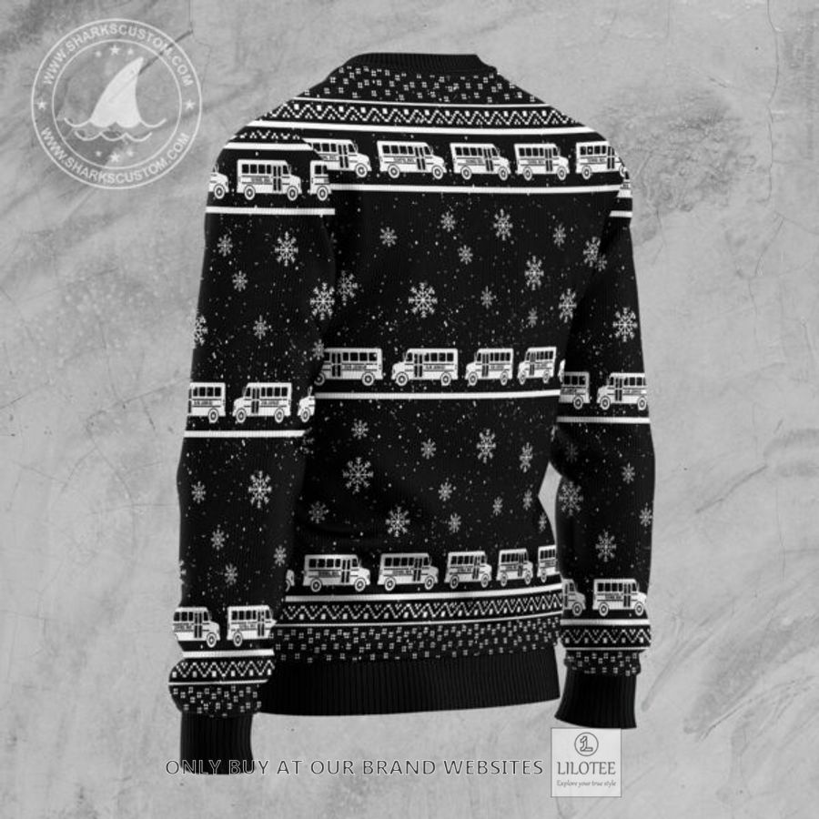 Alternative view of School Bus All Day Ugly Christmas Sweatshirt