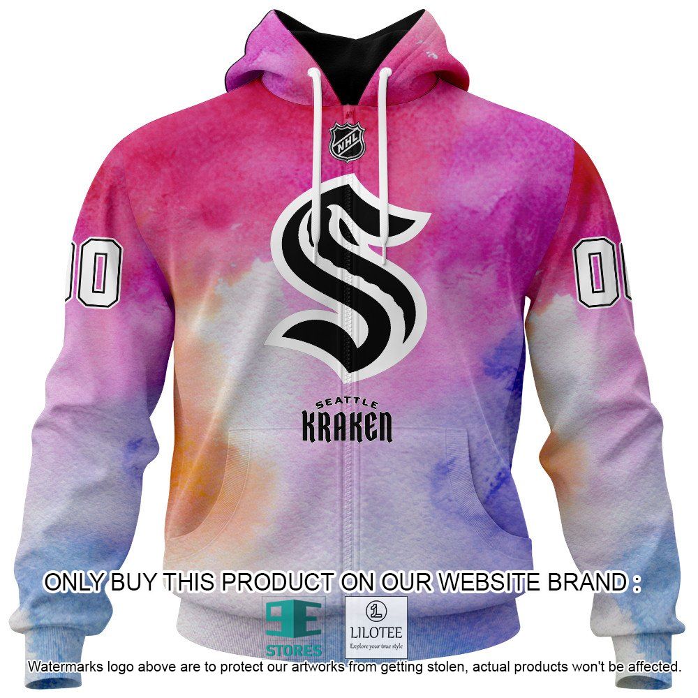 Seattle Kraken Breast Cancer Awareness Month Personalized Hoodie Blanket - LIMITED EDITION 13
