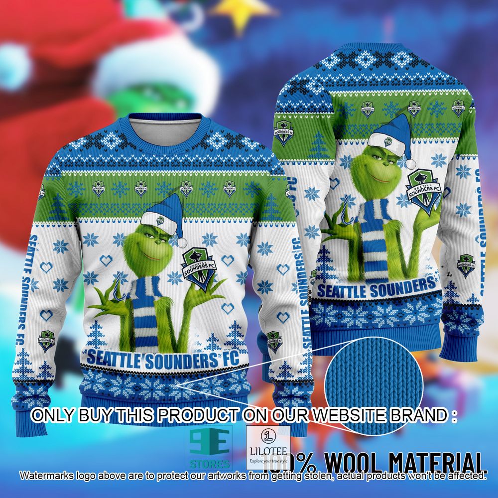 Seattle Sounders FC The Grinch Christmas Ugly Sweater - LIMITED EDITION 7