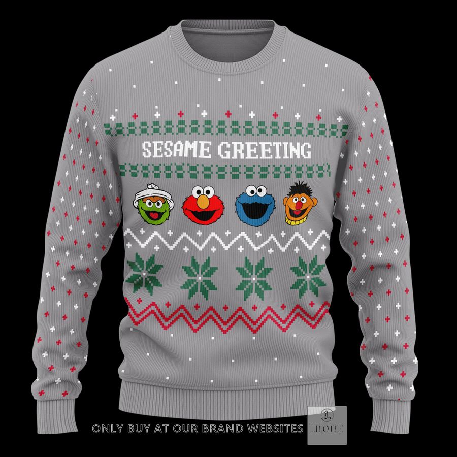 Sesame Greeting Wool Sweater 8
