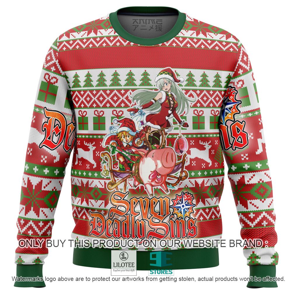 Seven Deadly Sins Art Anime Ugly Christmas Sweater - LIMITED EDITION 11