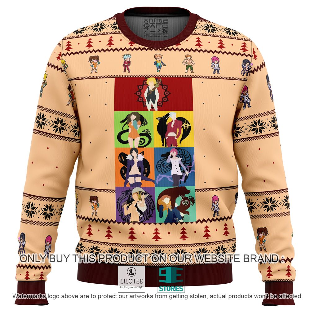 Seven Deadly Sins Minimal Anime Ugly Christmas Sweater - LIMITED EDITION 11