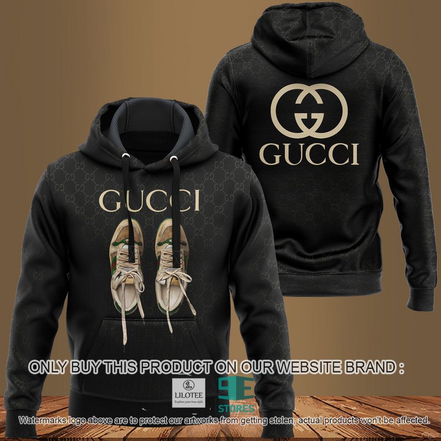 Shoes Gucci Black 3D All Over Print Hoodie 9