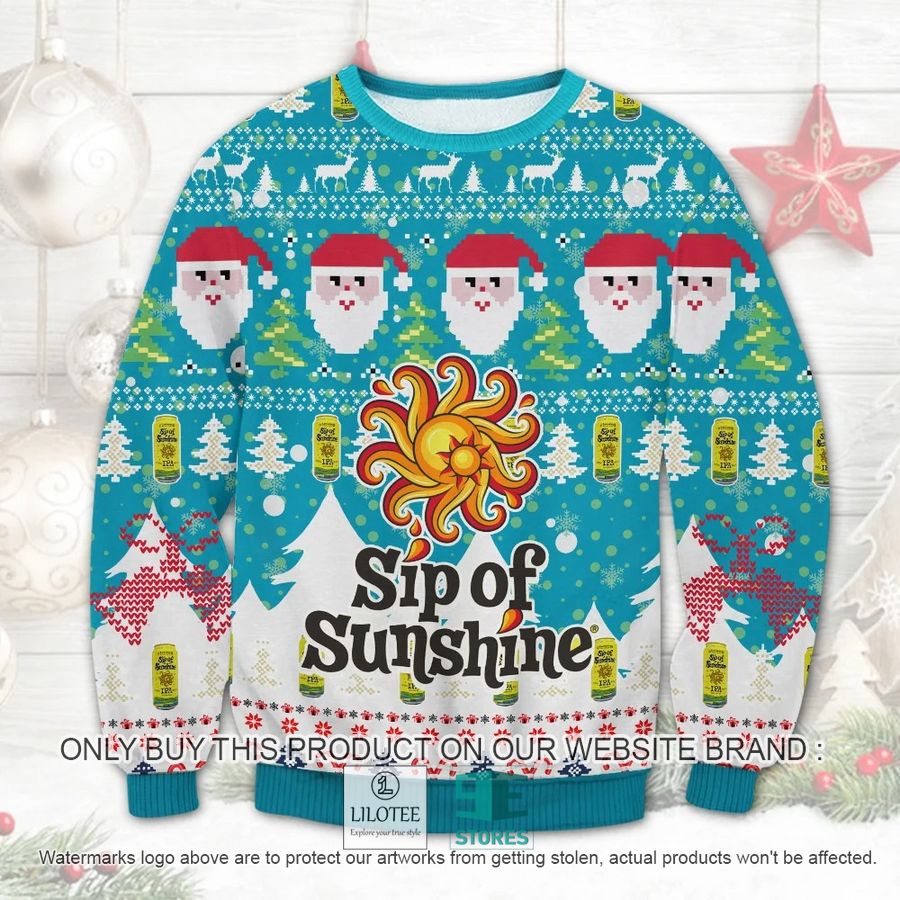 Sip of Sunshine Santa Claus Christmas Ugly Christmas Sweater - LIMITED EDITION 8