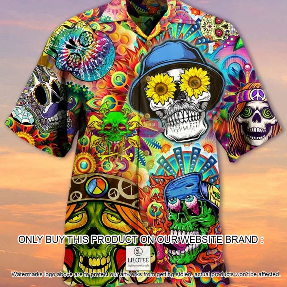 Skeleton's Joy Pattern Multicolor Short Sleeve Hawaiian Shirt - LIMITED EDITION 13