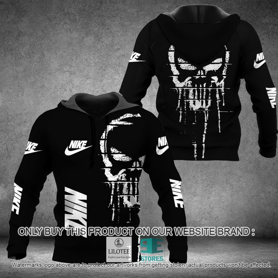 Skull Punisher Nike black 3D Hoodie - LIMITED EDITION 9