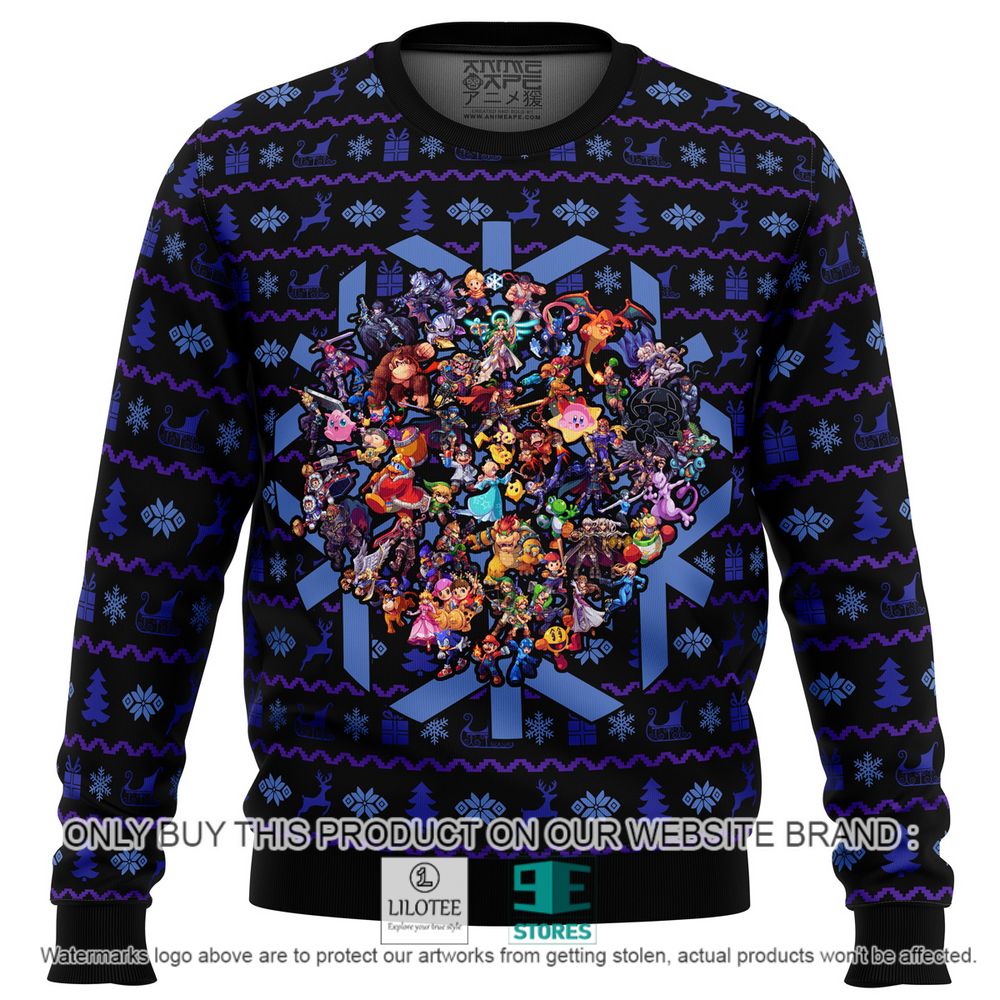 Smash Bros Christmas Brawl Game Christmas Sweater - LIMITED EDITION 10