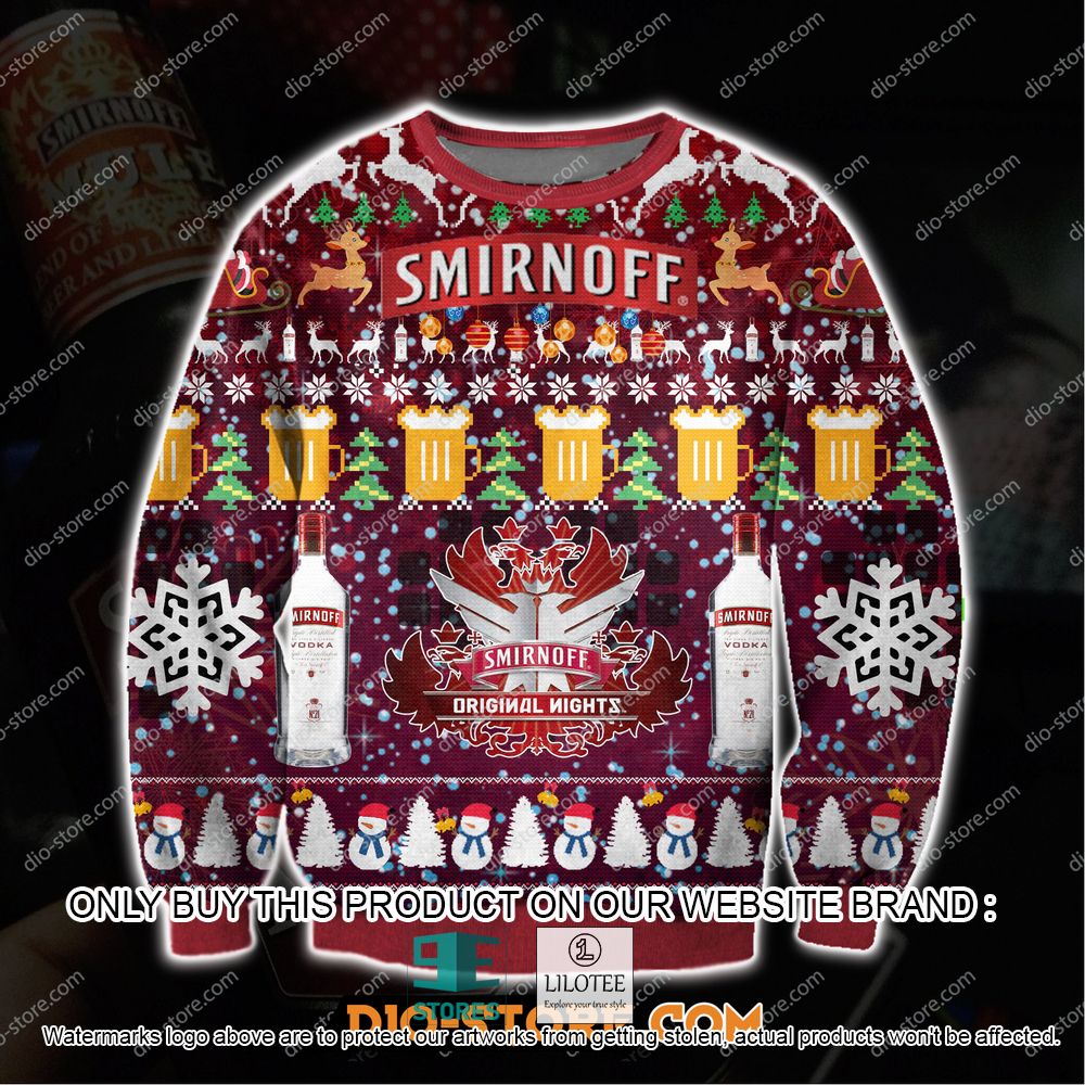 Smirnoff Original Nights Vodka Wine Ugly Christmas Sweater - LIMITED EDITION 10
