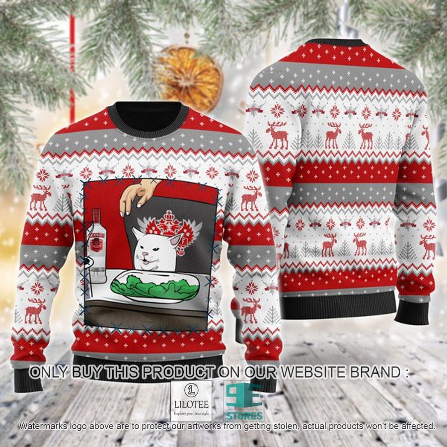 Smirnoff Vodka Cat Meme Ugly Christmas Sweater - LIMITED EDITION 8