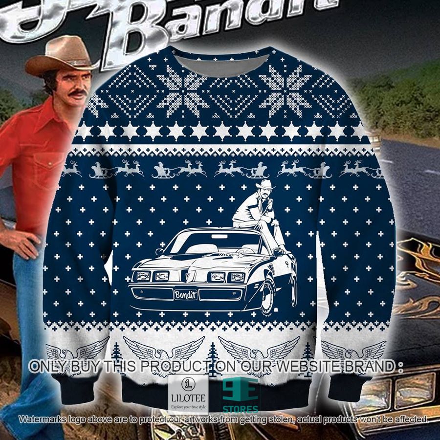 Smokey And The Bandit Blue Knitted Wool Sweater - LIMITED EDITION 9