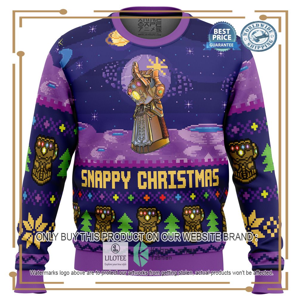 Snappy Christmas Infinity Gauntlet Marvel Ugly Christmas Sweater - LIMITED EDITION 6