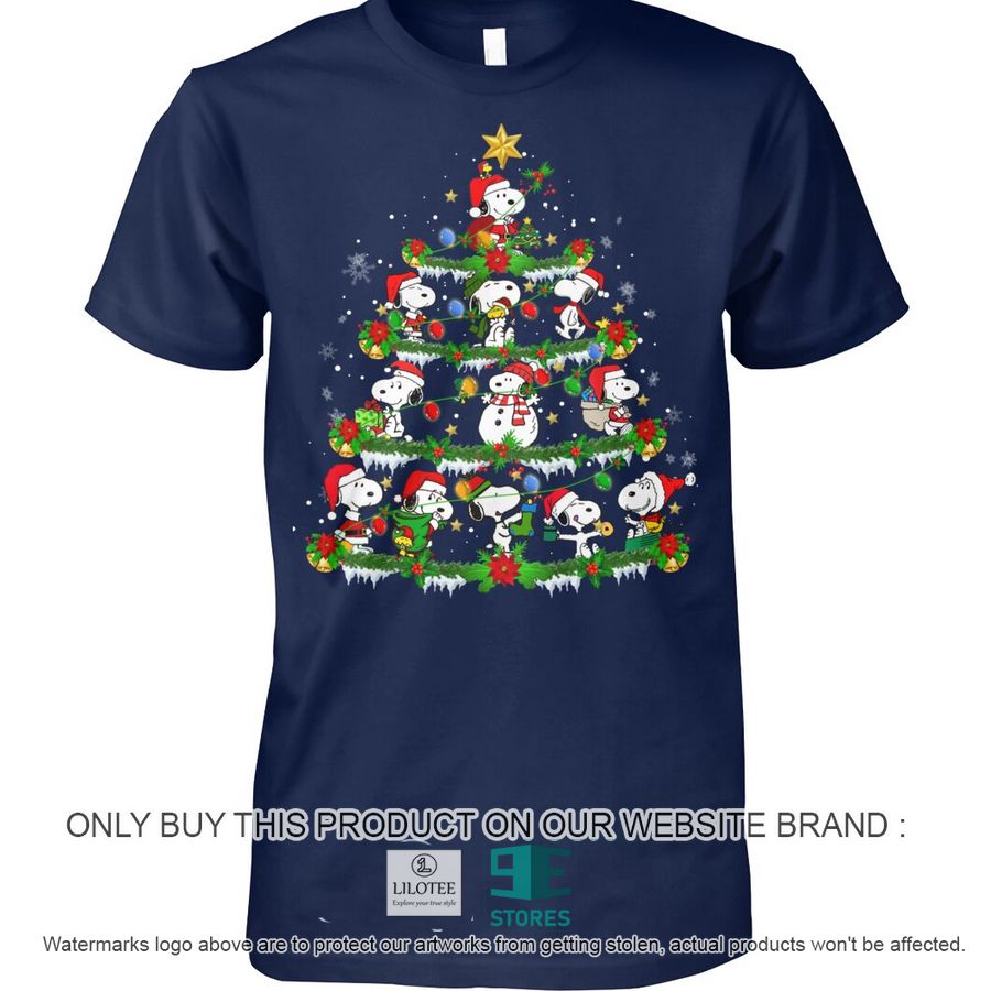 Snoopy Dog Christmas Tree 2D Shirt, Hoodie 8