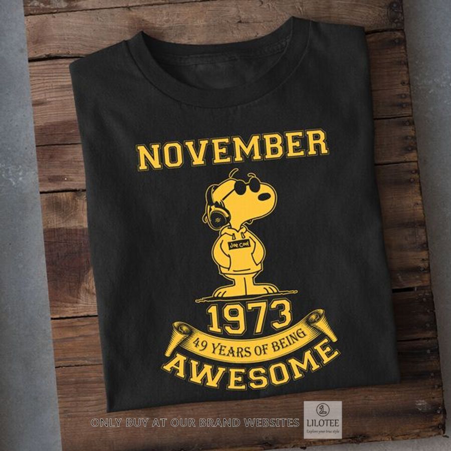 Snoopy November 1973 49 Years of being awesome 2D Shirt, Hoodie 8