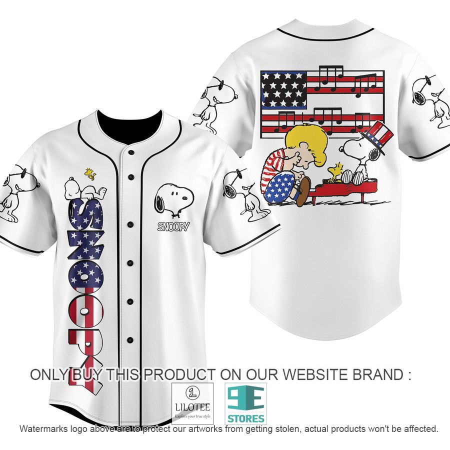 Snoopy United States Flag Baseball Jersey - LIMITED EDITION 7