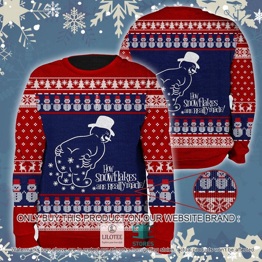 Snowman How Snowflakes Are Really Made Ugly Christmas Sweater - LIMITED EDITION 3