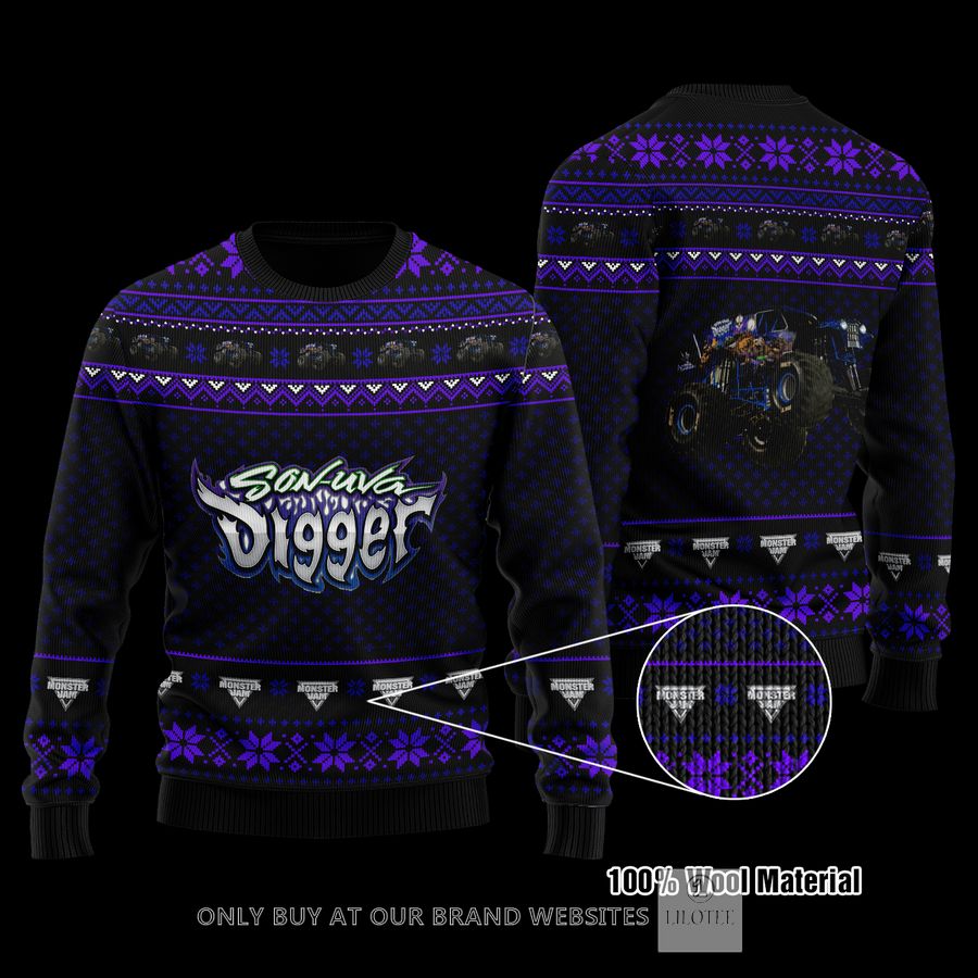 Sonuva Digger Dark purple Wool Sweater 9