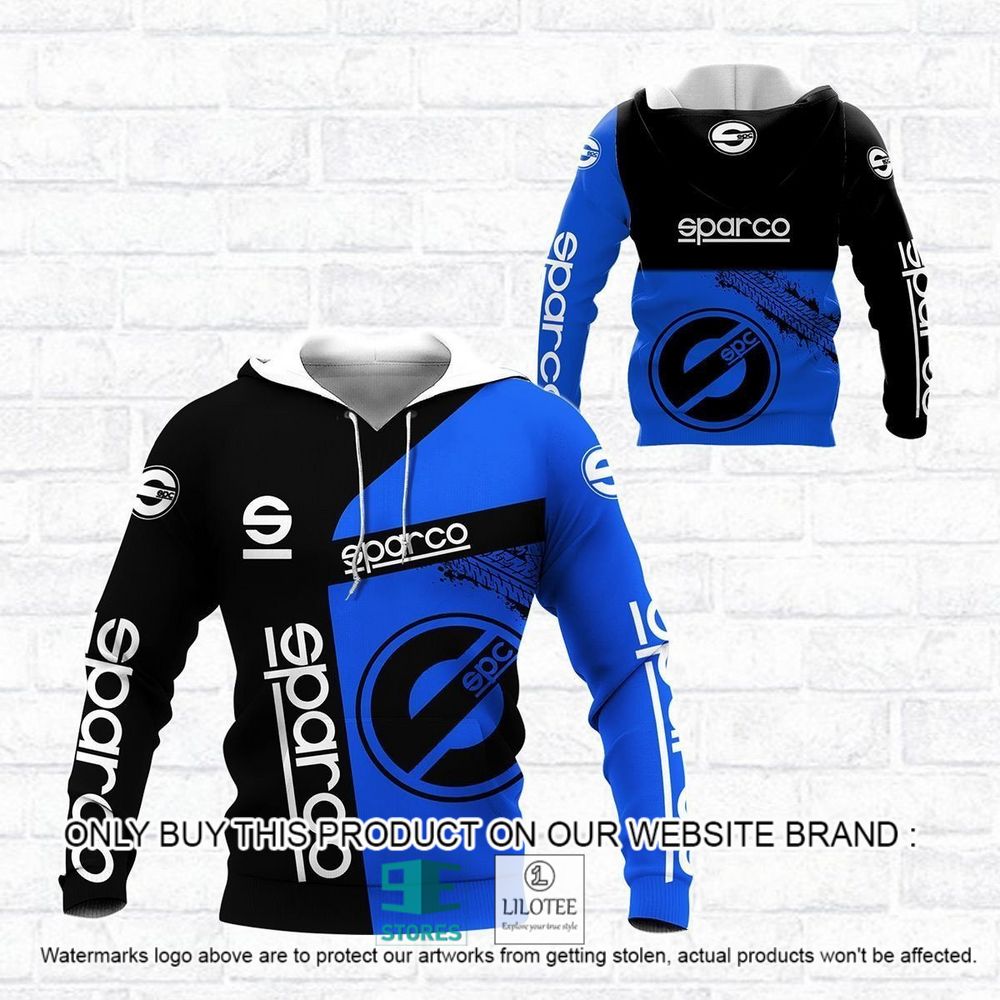 Sparco Black Blue 3D Hoodie, Shirt - LIMITED EDITION 10