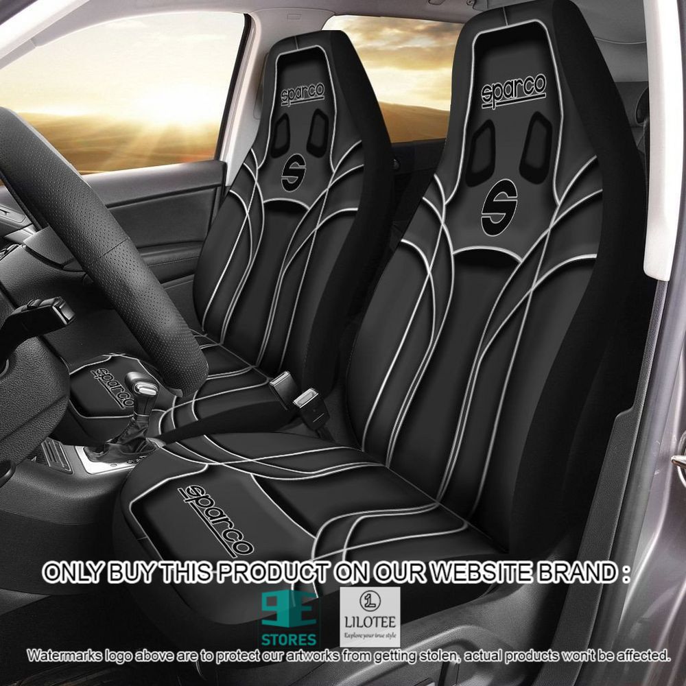 Sparco Black Pattern Car Seat Cover - LIMITED EDITION 15