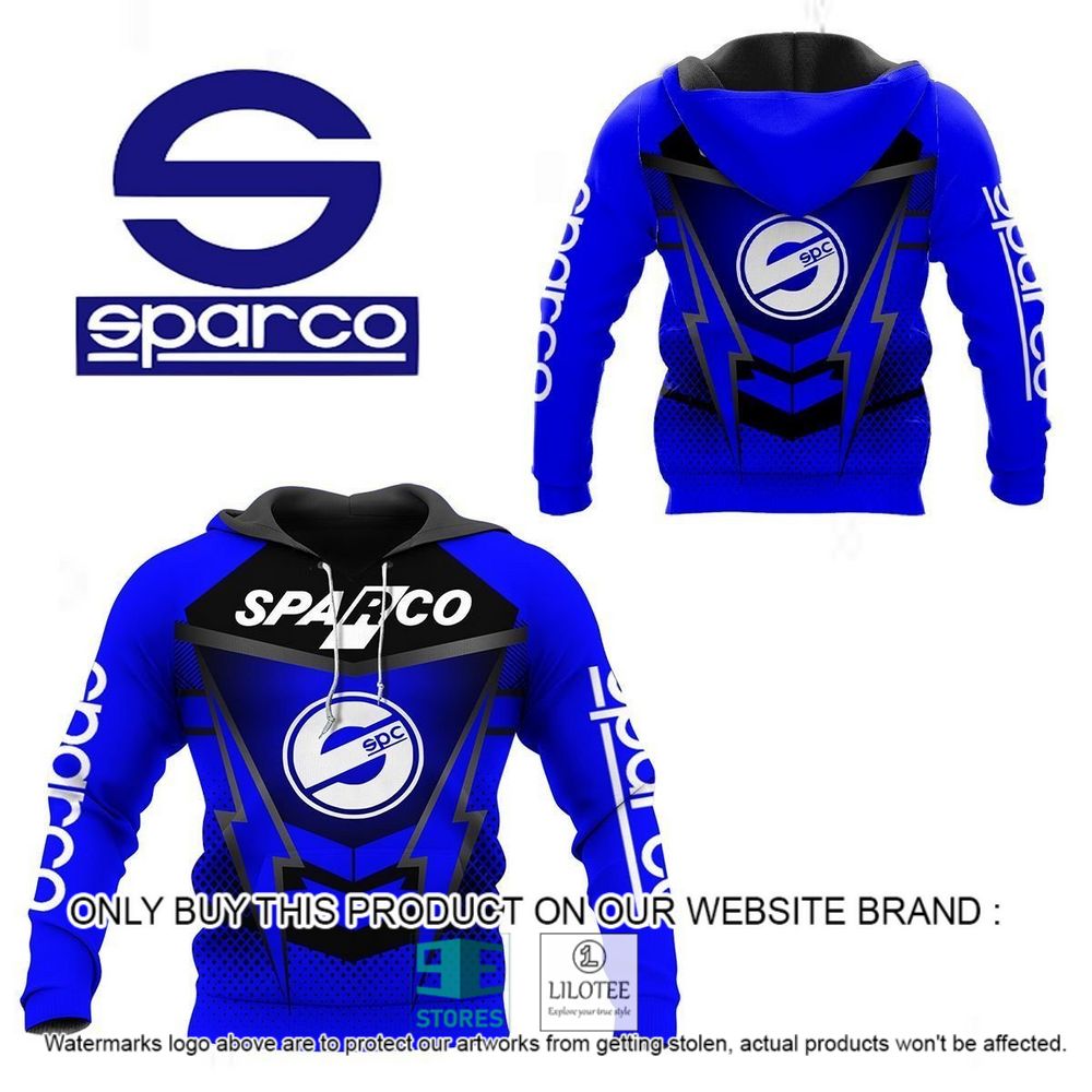 Sparco Blue Black 3D Hoodie, Shirt - LIMITED EDITION 11