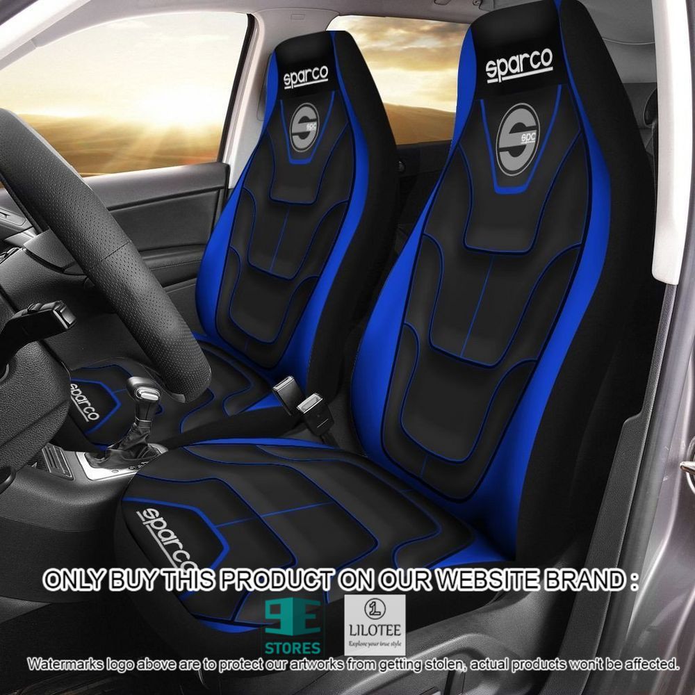 Sparco Blue Black Car Seat Cover - LIMITED EDITION 9