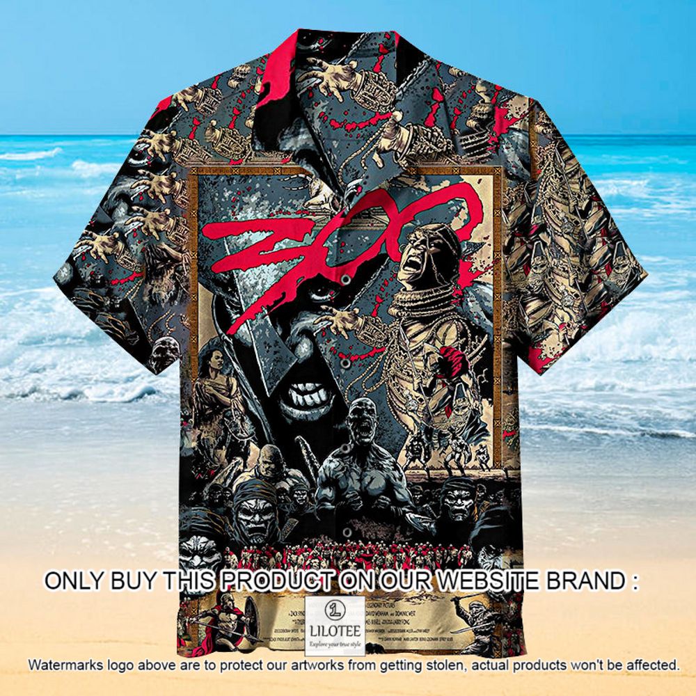 Spartan Three Hundred Warriors Movie Short Sleeve Hawaiian Shirt - LIMITED EDITION 12
