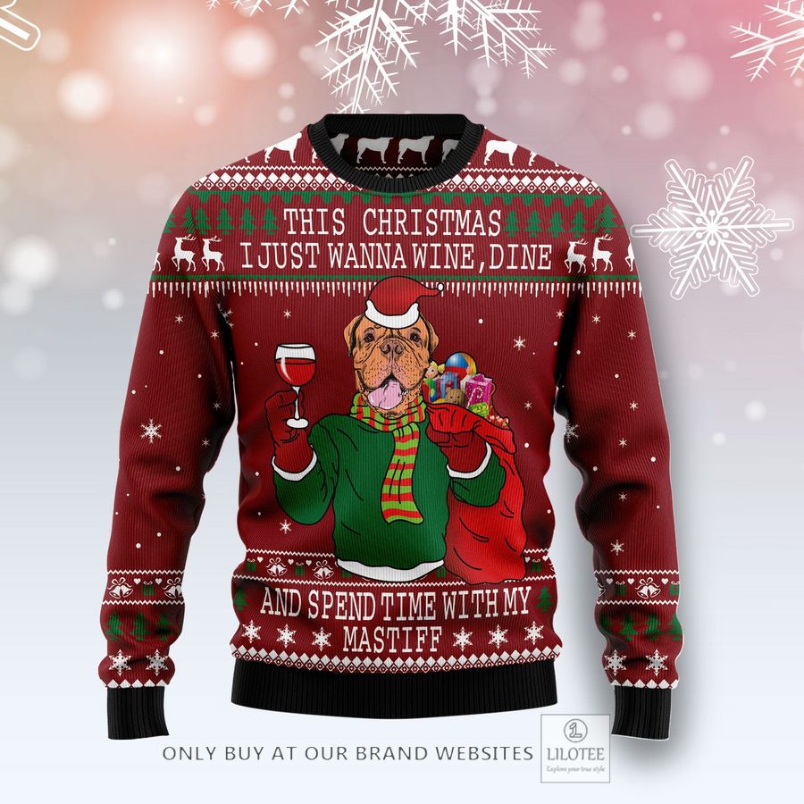 Spend Time With My Mastiff Ugly Christmas Sweater - LIMITED EDITION 25