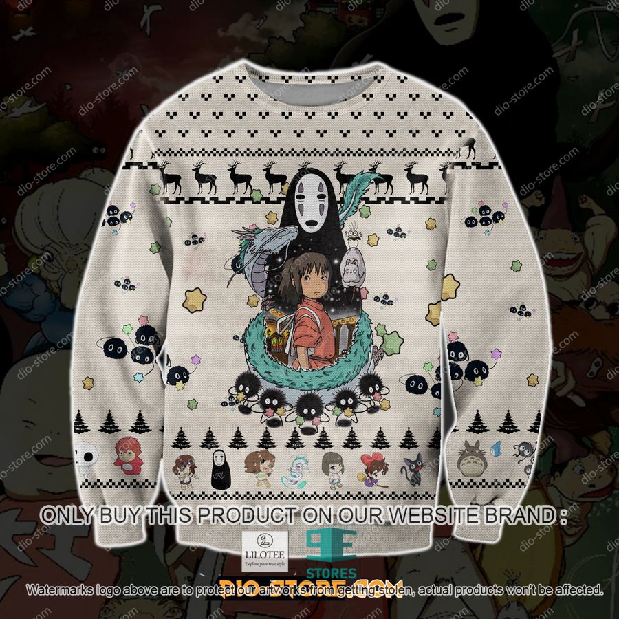 Spirited Away Studio Ghibli Ugly Christmas Sweater, Sweatshirt 17