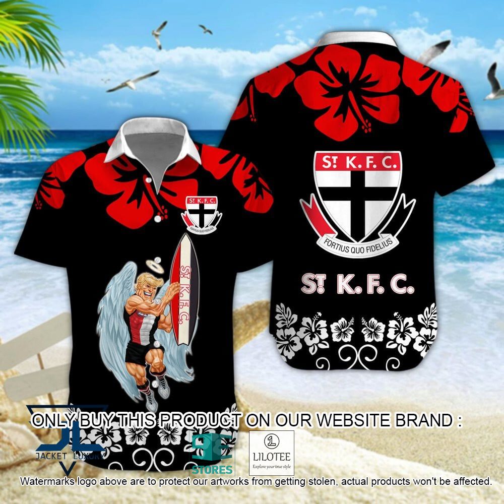 St Kilda Football Club Mascot Hawaiian Shirt, Short - LIMITED EDITION 4