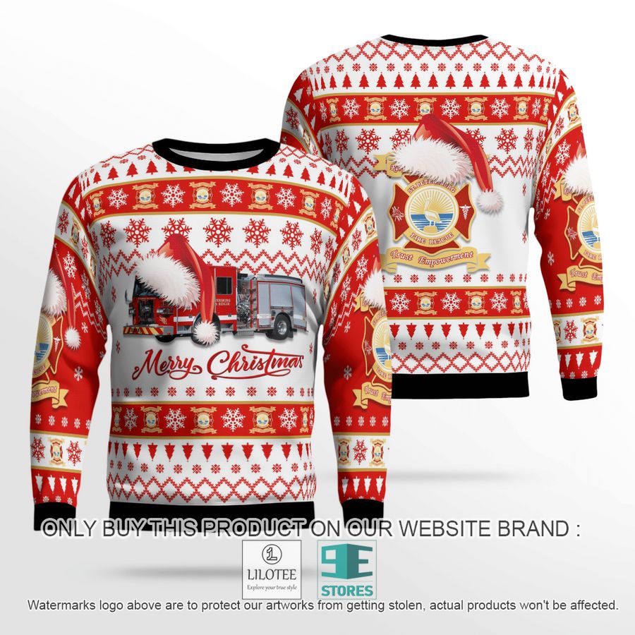 St. Petersburg Pinellas County Florida St. Petersburg Fire Department Christmas Sweater - LIMITED EDITION 19