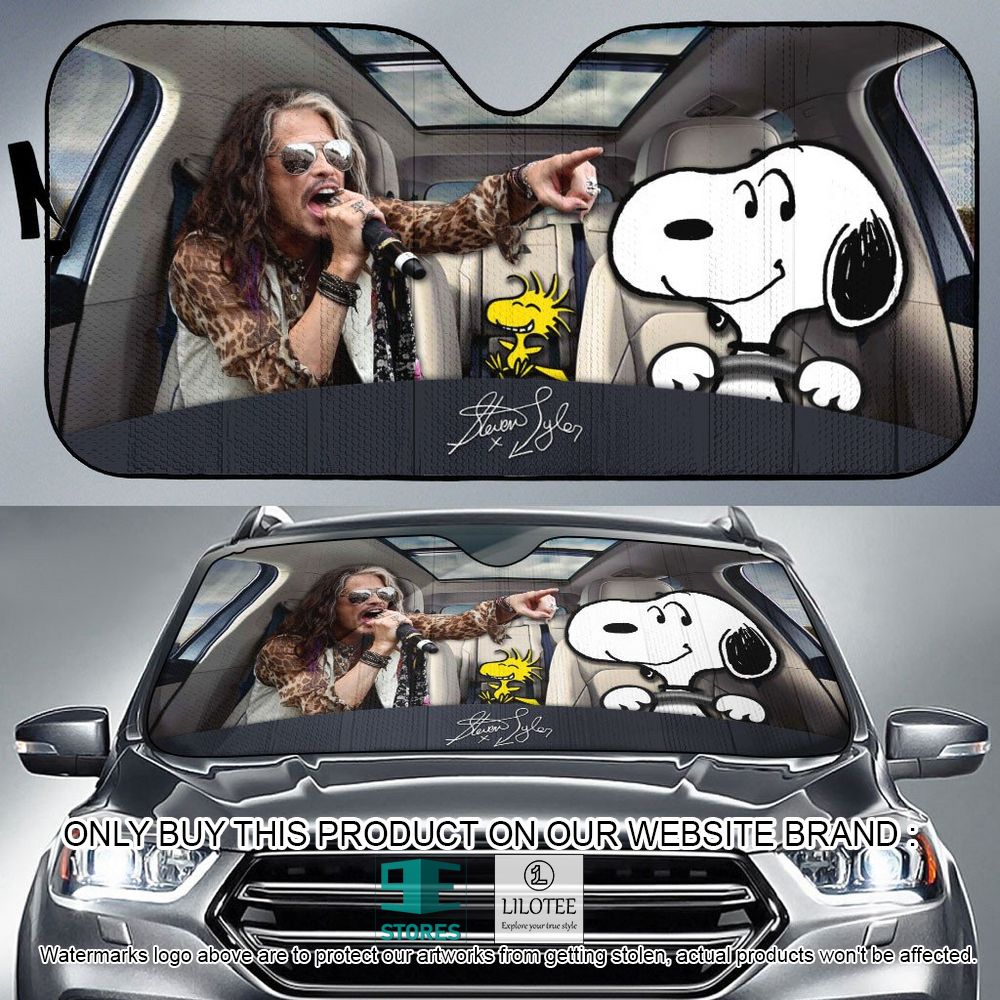 Steven Tyler Snoopy and Woodstock Car Sunshade - LIMITED EDITION 8