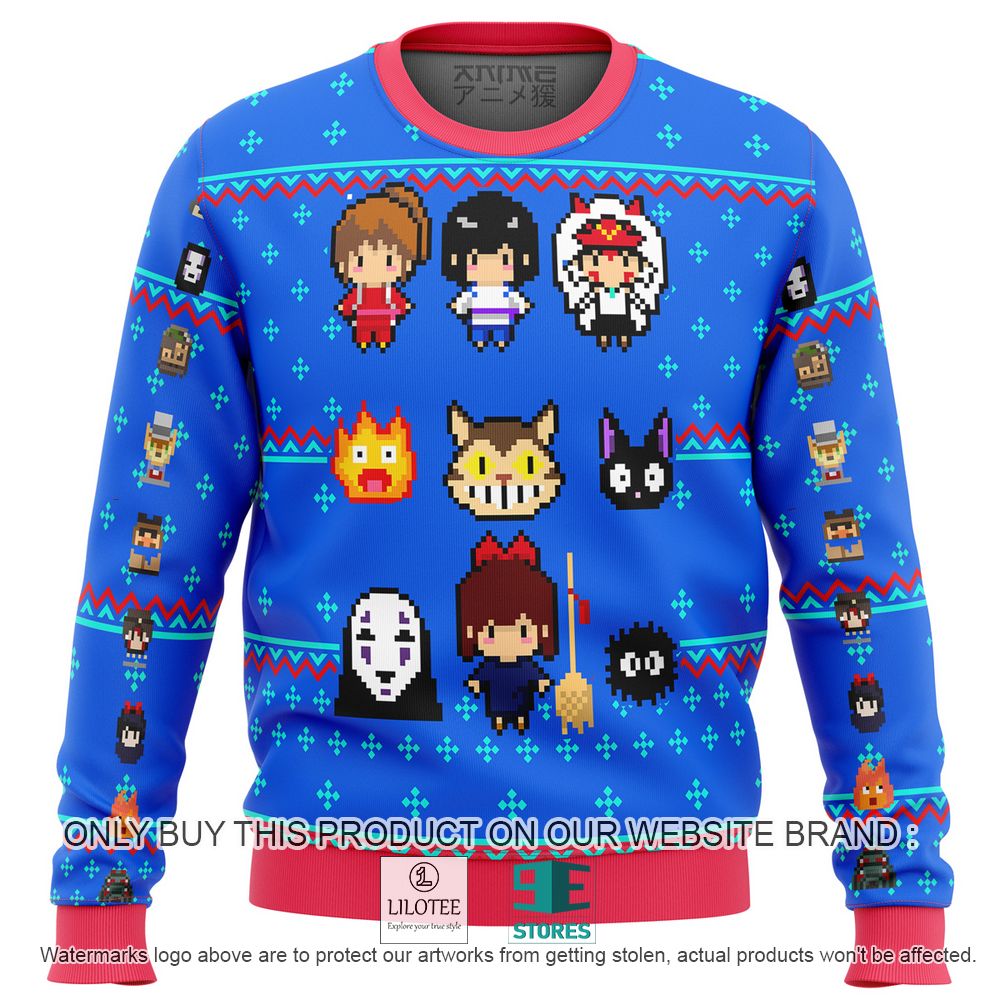 Studio Ghibli Blue Anime Ugly Christmas Sweater - LIMITED EDITION 10