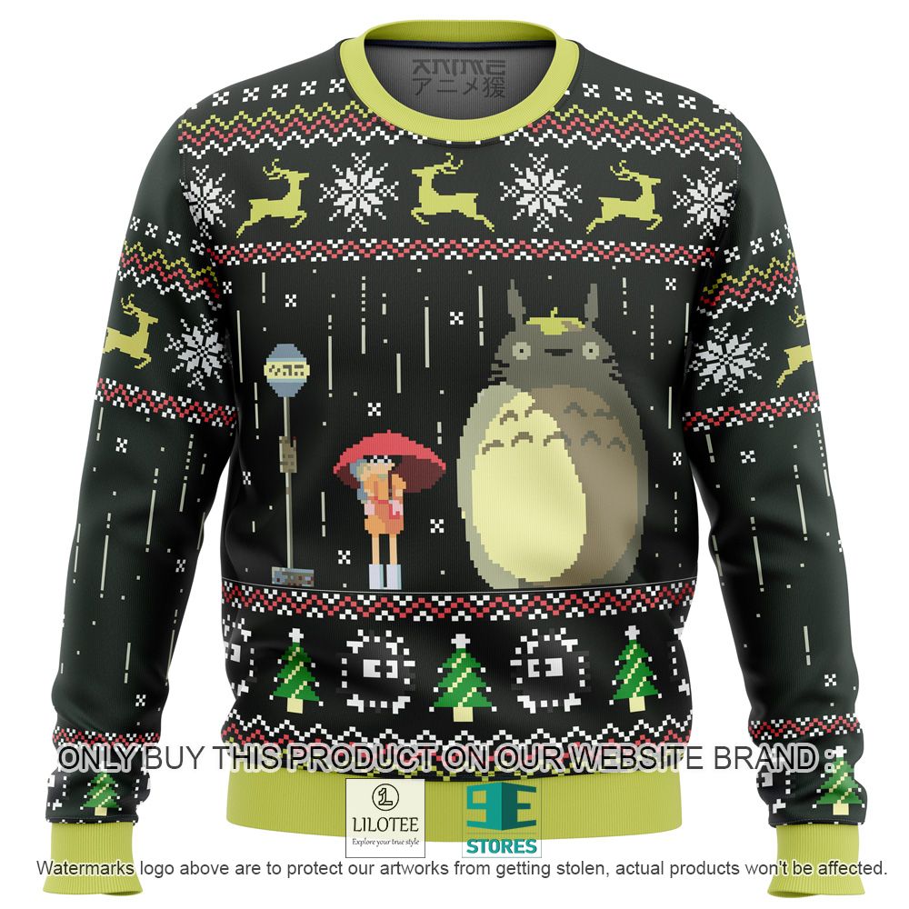Studio Ghibli Totoro Rain Anime Ugly Christmas Sweater - LIMITED EDITION 10