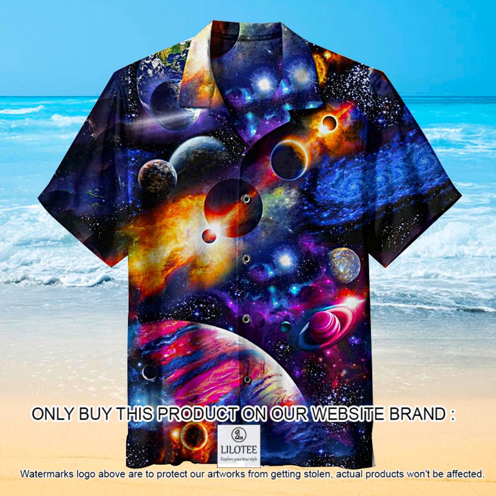 Stunning Universe Milky Way Color Short Sleeve Hawaiian Shirt - LIMITED EDITION 11