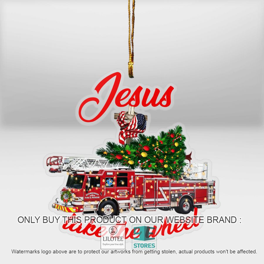 Sugarcreek Ohio Sugarcreek Fire & Rescue Jesus Take The Wheel Christmas Ornament - LIMITED EDITION 13