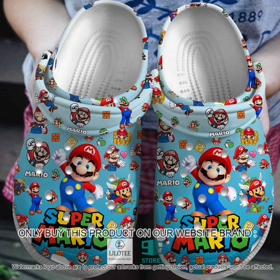 Super Mario blue Crocs Crocband Shoes - LIMITED EDITION 7