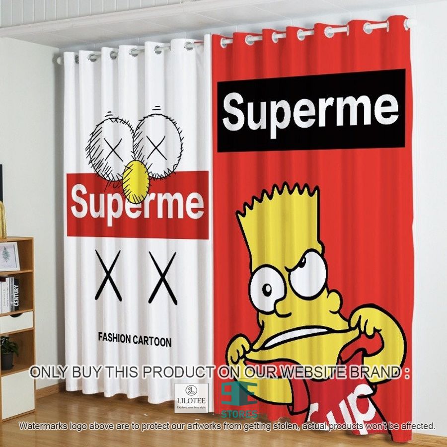 Supreme Bart Simpson fashion cartoon Windown Curtain 8