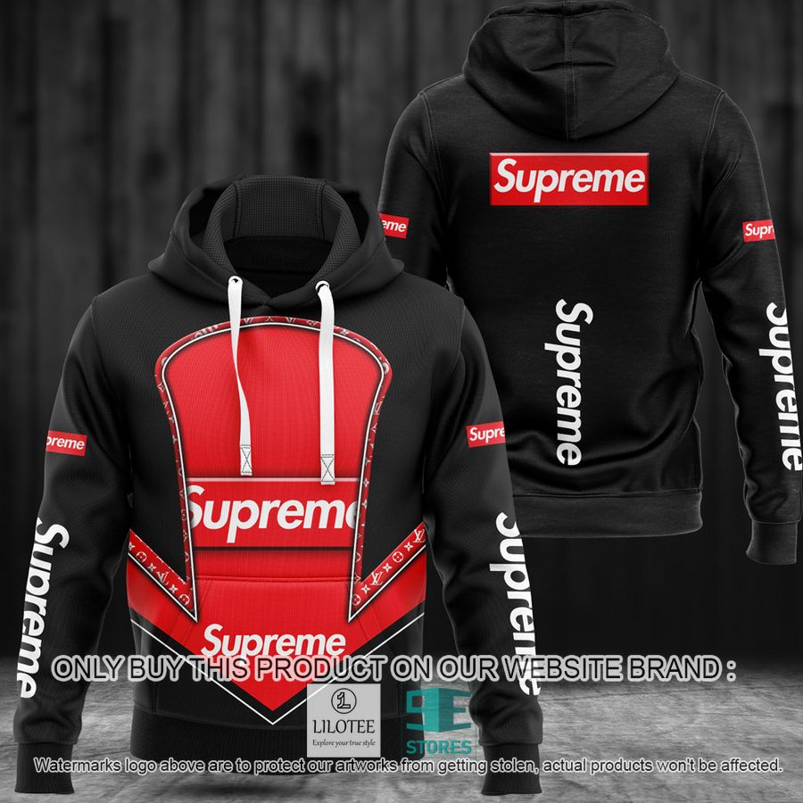 Supreme black red 3D Hoodie - LIMITED EDITION 9