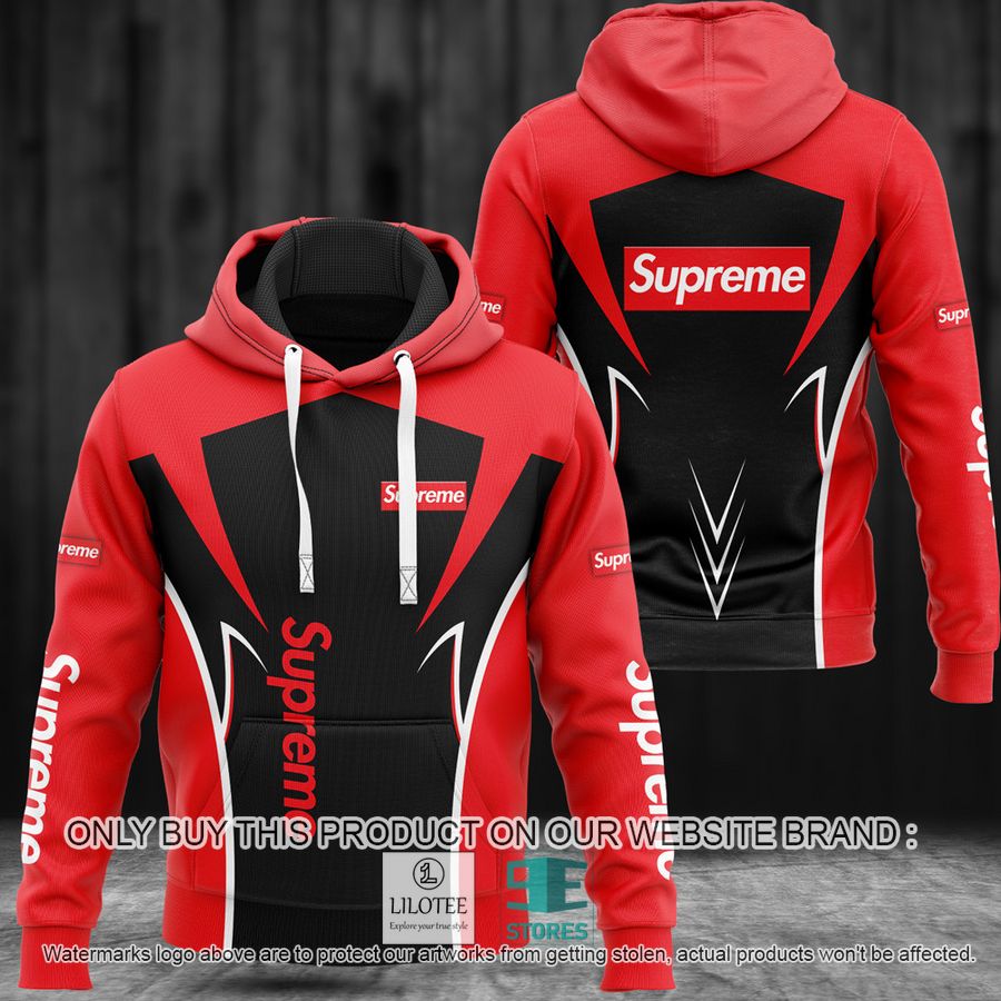 Supreme brand black red 3D Hoodie - LIMITED EDITION 8