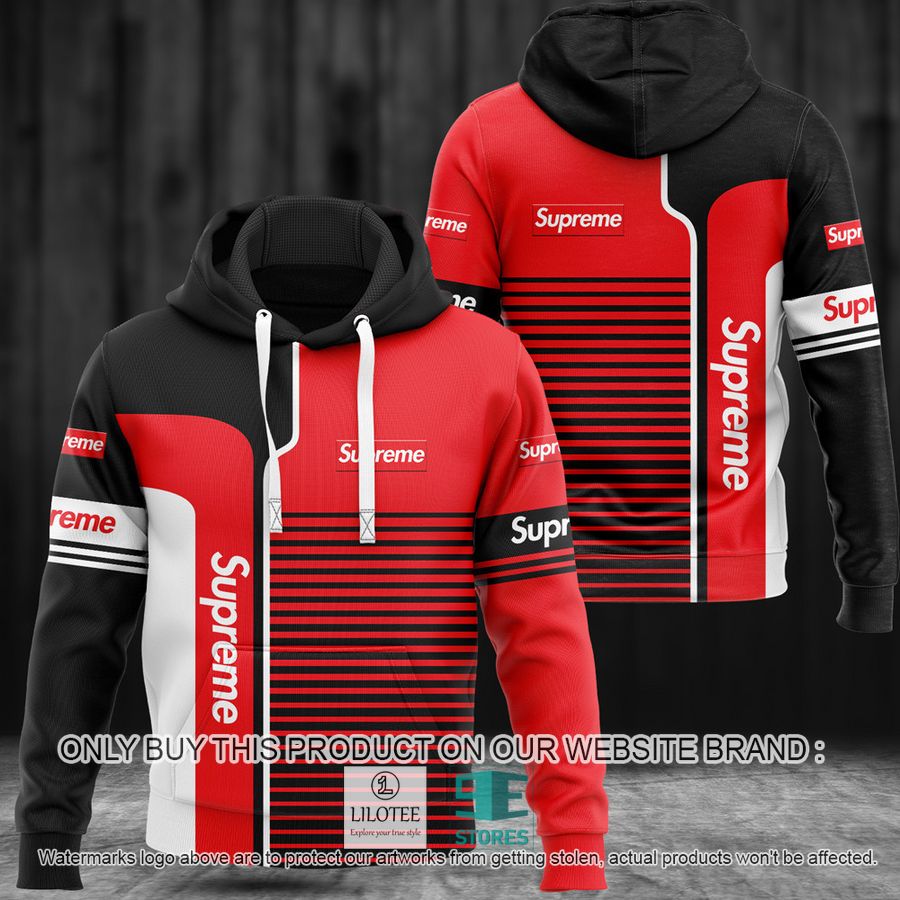 Supreme brand red black 3D Hoodie - LIMITED EDITION 9