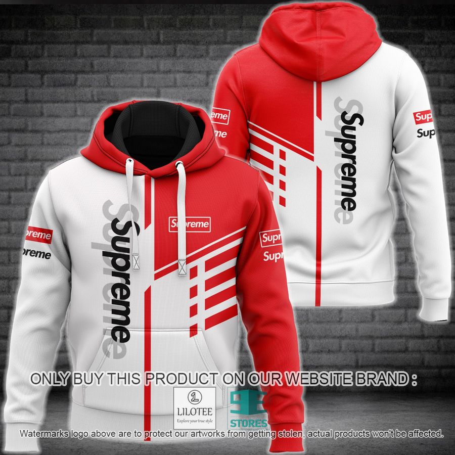 Supreme brand red white 3D Hoodie - LIMITED EDITION 8