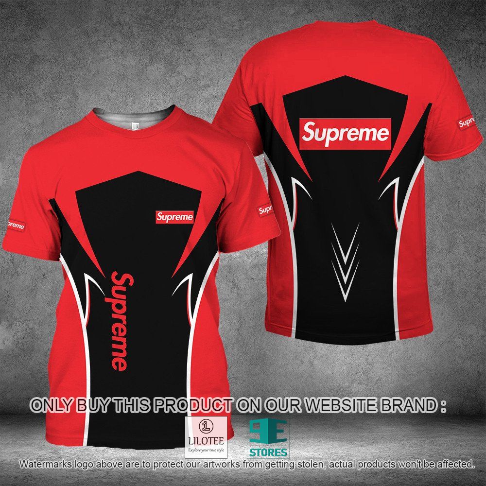 Supreme Red Black Color 3D Shirt - LIMITED EDITION 10