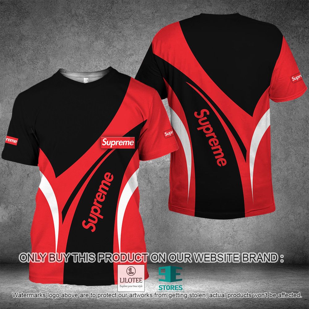 Supreme Red Black Color Pattern 3D Shirt - LIMITED EDITION 10