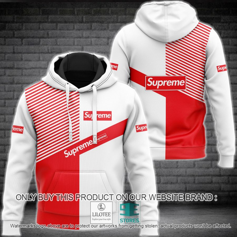 Supreme red white 3D Hoodie - LIMITED EDITION 8